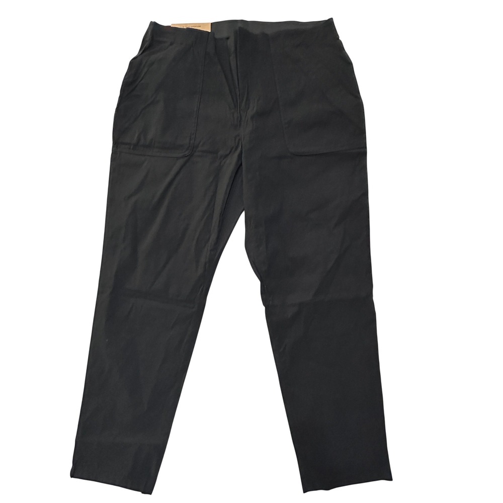Eddie Bauer Horizon Straight Ankle Pant Womens 12 Black Hiking Outdoor Travel
